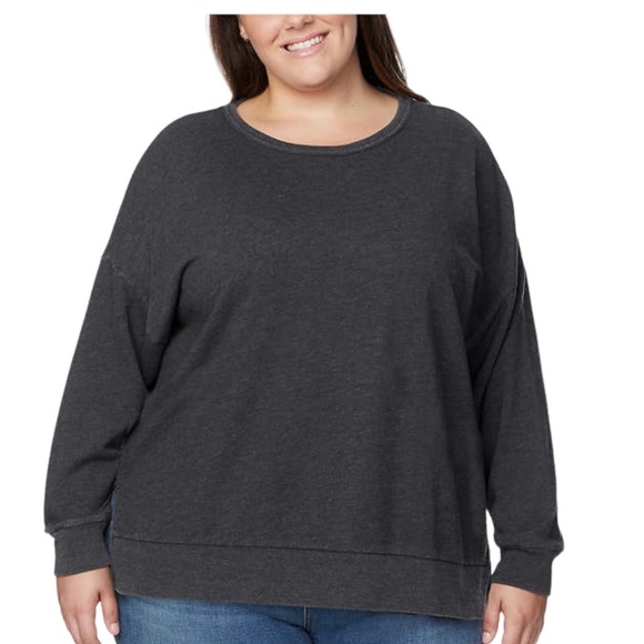 Ladies Buffalo 2X Crewneck Pullover Shirt Top Jersey Terry Cloth Long Sleeve NWT - Picture 3 of 8